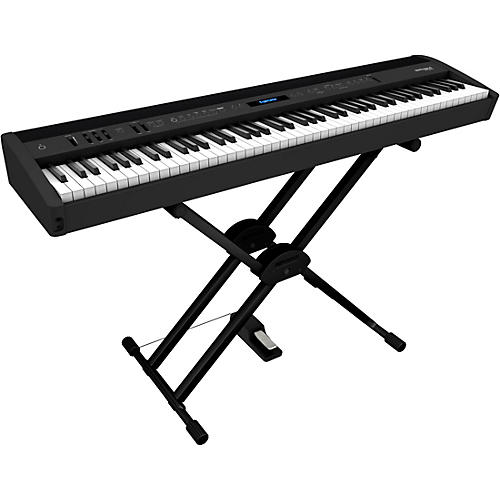 Roland FP-60X Digital Piano With Roland Double-Brace X-Stand and DP-10 Pedal White - musicians--Friend