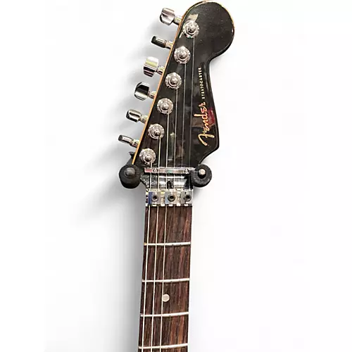 Used Fender American Ultra Luxe Stratocaster Black Sparkle Solid Body Electric Guitar Black Sparkle - musicians--Friend