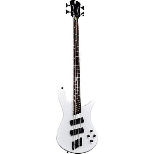 Spector NS Dimension HP 4 Four-String Multi-scale Electric Bass White Sparkle Gloss - musicians--Friend