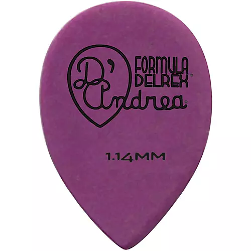 D'Andrea 358 Small Delrex Delrin Guitar Picks Teardrop - One Dozen Purple 1.14 mm - musicians--Friend