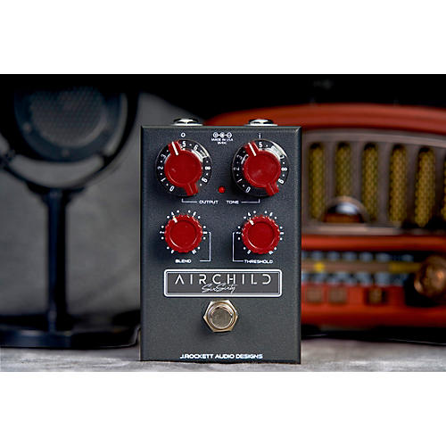 J.Rockett Audio Designs Airchild 660 Compressor Effects Pedal Black and Oxblood - musicians--Friend