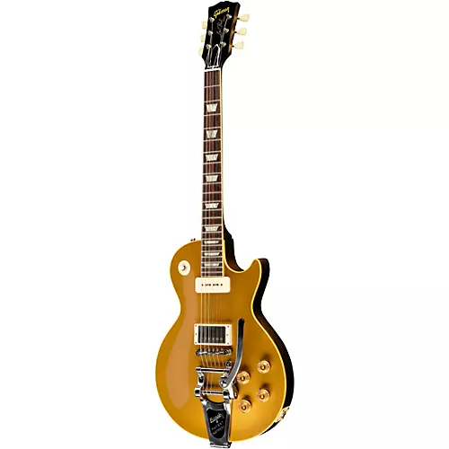 Gibson Custom M2M Murphy Lab Fifty-Five Les Paul Standard Bigsby Ultra Light Aged Electric Guitar Double Gold - musicians--Friend