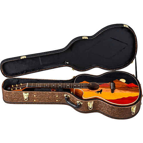 Luna Vista Wolf Tropical Wood Left-Handed Acoustic-Electric Guitar Gloss Natural - musicians--Friend