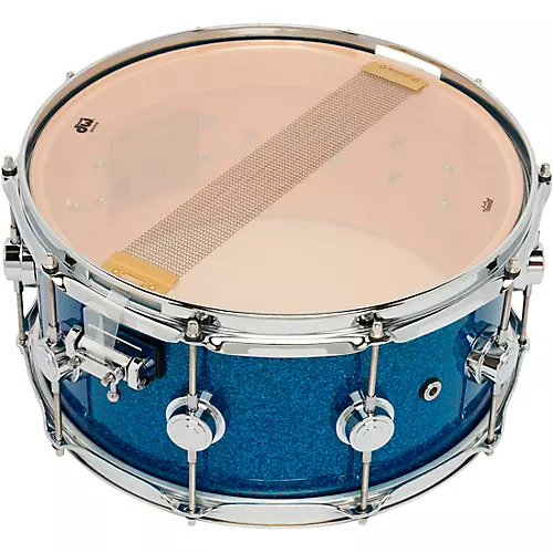 DW Collector's SSC Maple Finish Ply Snare Drum 14 x 6.5 in. White Glass Contrail Finish Ply - musicians--Friend