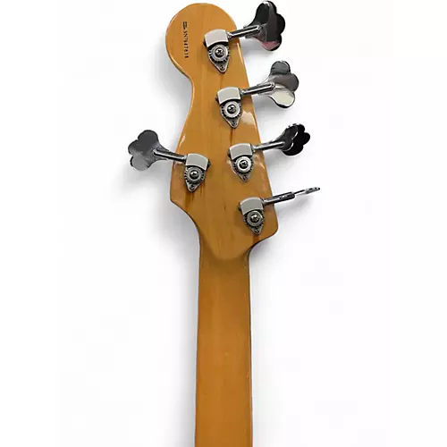 Used 1997 Fender Roscoe Beck V 5 String Signature Jazz Bass Aztec Gold Electric Bass Guitar Aztec Gold - musicians--Friend