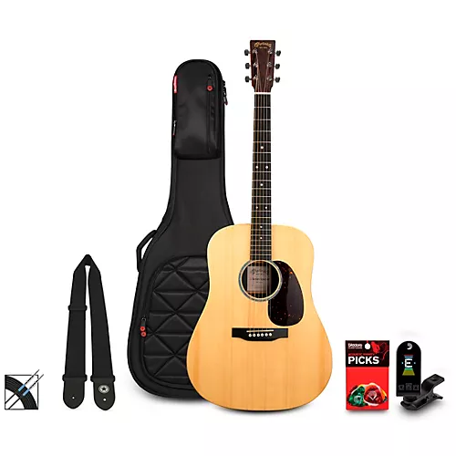 Martin X Series Special D-X2E Spruce-Rosewood HPL Acoustic-Electric Guitar Pack Natural - musicians--Friend