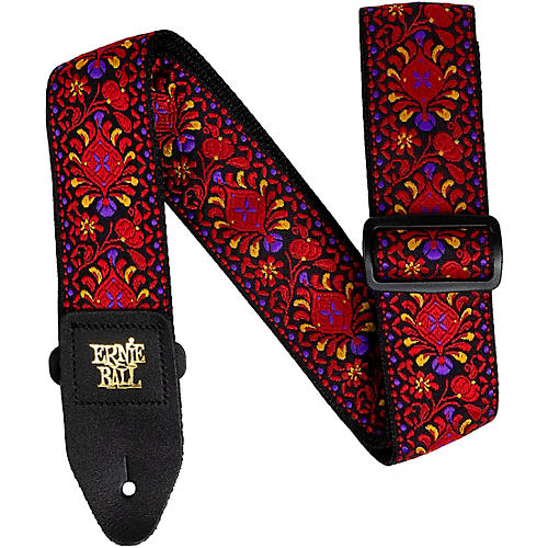 Ernie Ball Classic Jacquard Polypro Guitar Strap Crimson Royal Bloom 2 in. - musicians--Friend