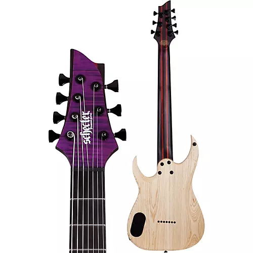 Schecter Guitar Research John Browne Tao-7 Electric Guitar Satin Trans Purple - musicians--Friend