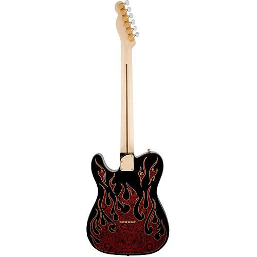 Fender Artist Series James Burton Telecaster Electric Guitar Blue Paisley Flames - musicians--Friend