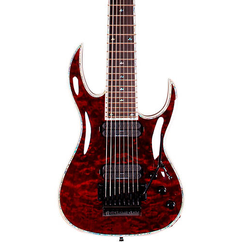 B.C. Rich Shredzilla 8 Prophecy Archtop with Floyd Rose Electric Guitar Black Cherry - musicians--Friend