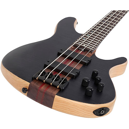 Schecter Guitar Research Charles Berthoud CB-4 Electric Bass See Thru Black Satin - musicians--Friend