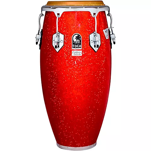 Toca Custom Deluxe Solid Fiberglass Congas 11.75 in. Red Sparkle - musicians--Friend