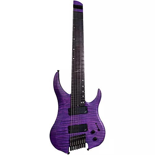 Legator Ghost 8 String Multi-Scale Super Shred Series Flamed Maple Electric Guitar Purple - musicians--Friend