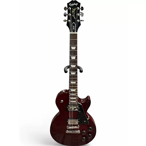 Used Epiphone Les Paul Studio Wine Red Solid Body Electric Guitar Wine Red - musicians--Friend