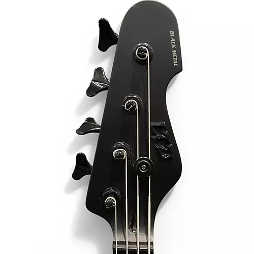 Used ESP LTD AP4 Black Metal LEFT HANDED Satin Black Electric Bass Guitar Satin Black - musicians--Friend