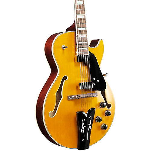 Ibanez GB10EM George Benson Hollowbody Electric Guitar Antique Amber - musicians--Friend