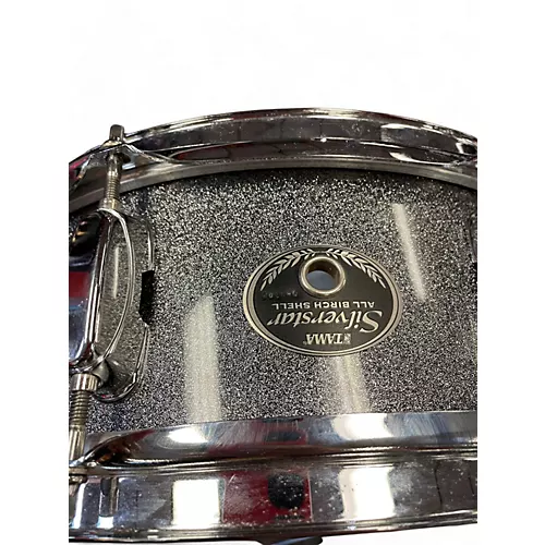 Used TAMA 14X5 Silverstar Snare Silver Sparkle Drum Silver Sparkle 210 - musicians--Friend