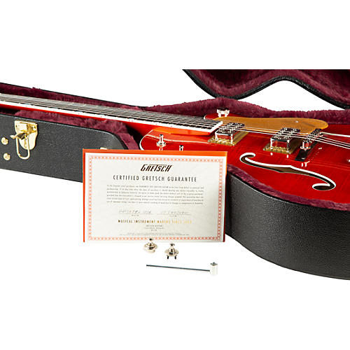 Gretsch Guitars G6120TFM-BSNV Brian Setzer Signature Nashville With Bigsby and Flame Maple Orange Stain - musicians--Friend