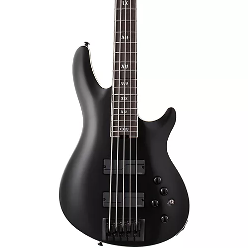 Schecter Guitar Research SLS Elite-5 Evil Twin 5-String Electric Bass Satin Black - musicians--Friend