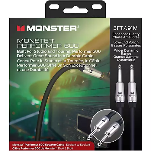 Monster Cable Prolink Performer 600 Speaker Cable 12 ft. Black - musicians--Friend
