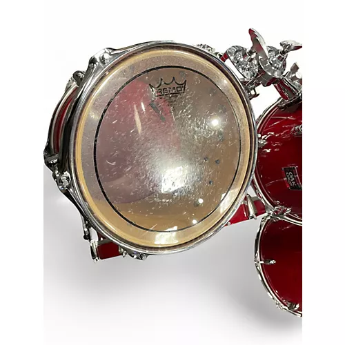 Used Yamaha 4 Piece Oak Custom Red Gloss Drum Kit Red Gloss - musicians--Friend