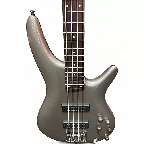 Used Ibanez SR300 Silver Electric Bass Guitar Silver - musicians--Friend