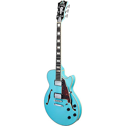 D'Angelico Premier SS Semi-Hollow Electric Guitar Sky Blue - musicians--Friend