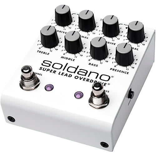 Soldano SLO Plus Dual-Channel Super Lead Overdrive Effects Pedal White - musicians--Friend