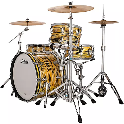 Ludwig Legacy Mahogany 3-Piece Fab Shell Pack with 22 in. Bass Drum Lemon Oyster - musicians--Friend