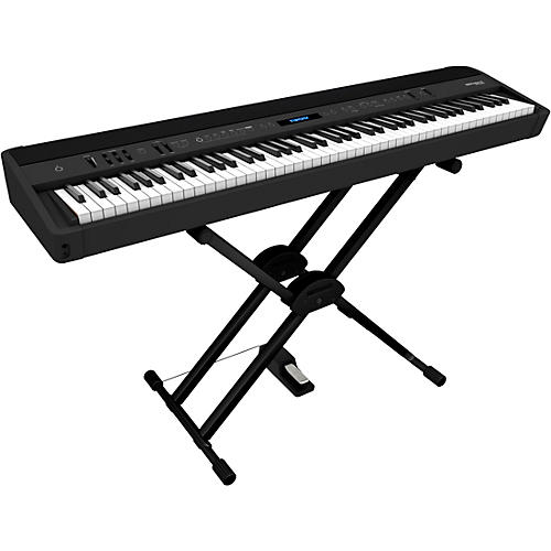 Roland FP-90X Digital Piano With Roland Double-Brace X-Stand and DP-10 Pedal White - musicians--Friend