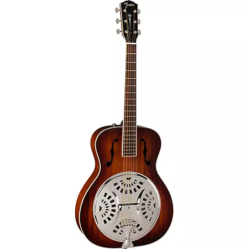 Fender Paramount PR-180E Acoustic-Electric Resonator Guitar Aged Cognac Burst - musicians--Friend