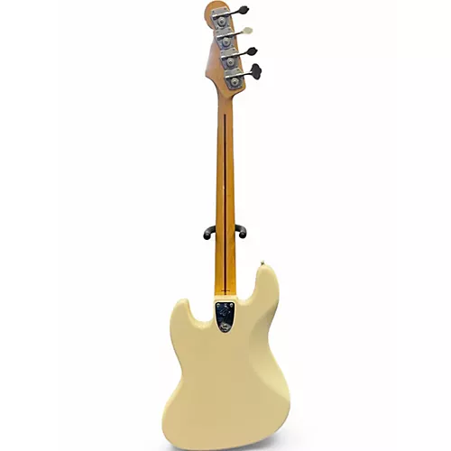 Used Fender Marcus Miller Signature Jazz Bass White Electric Bass Guitar White - musicians--Friend