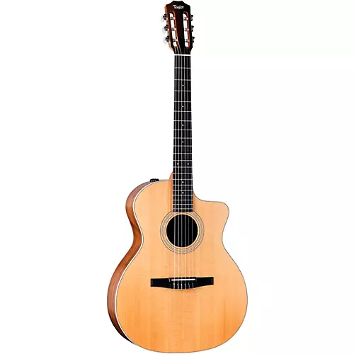 Taylor 214ce-N Grand Auditorium Nylon-String Acoustic-Electric Guitar Natural - musicians--Friend
