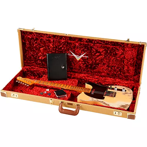 Fender Custom Shop Limited-Edition '53 Telecaster Super Heavy Relic Electric Guitar Aged Nocaster Blonde - musicians--Friend