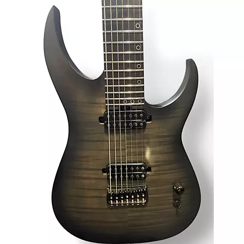 Used Schecter Guitar Research KM7 MK3 Gray Solid Body Electric Guitar Gray - musicians--Friend