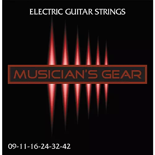Musician's Gear Electric Nickel Plated Steel Guitar Strings 9-42 - 5-Pack - musicians--Friend