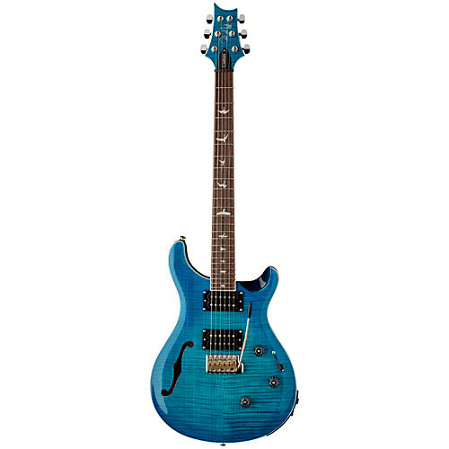 PRS SE Custom 24 Semi-Hollow Piezo Electric Guitar Lake Blue - musicians--Friend