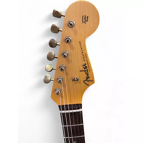 Used Fender 1962 Relic Stratocaster AGED OLYMPIC WHITE Solid Body Electric Guitar AGED OLYMPIC WHITE - musicians--Friend