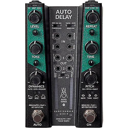 Gamechanger Audio AUTO DELAY Pitch and Dynamics Responsive Delay Effects Pedal Black - musicians--Friend