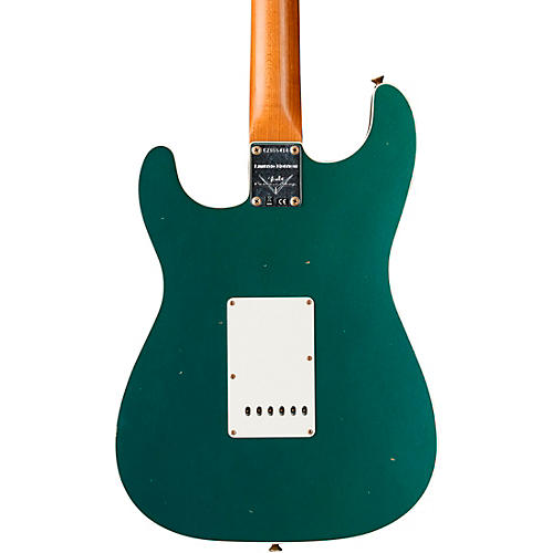 Fender Custom Shop Limited-Edition Double-Bound Stratocaster Journeyman Relic Electric Guitar Aged Sherwood Green Metallic - musicians--Friend