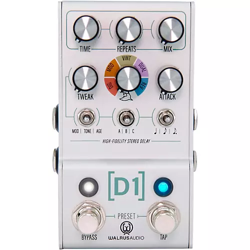 Open-Box Walrus Audio Mako D1 High-Fidelity Delay V2 Effects Pedal Condition 2 - Blemished Silver 197881301415 - musicians--Friend