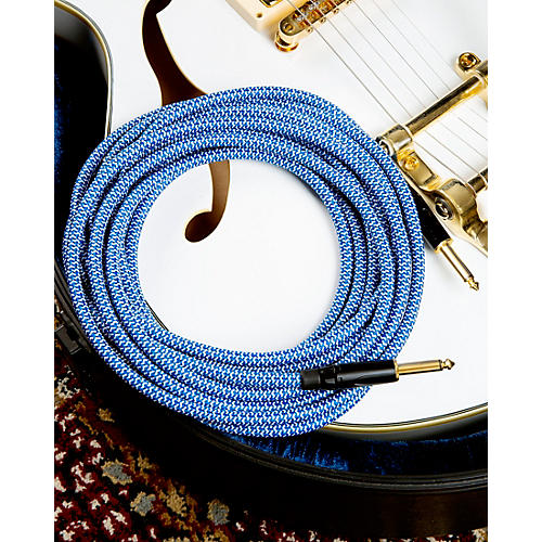 Livewire Signature Guitar Cable Straight/Straight Blue and White 20 ft. - musicians--Friend