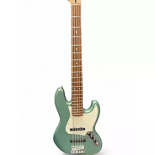 Used Fender Standard Jazz Bass V 5 String SAGE GREEN METALLICA Electric Bass Guitar SAGE GREEN METALLICA - musicians--Friend