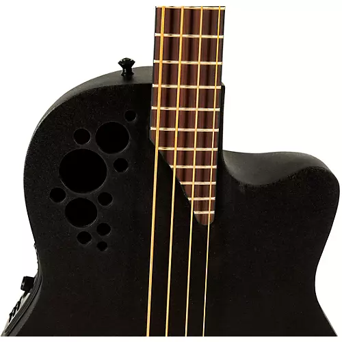 Ovation B778TX-5-G Pro Series Elite TX Mid-Depth Acoustic-Electric Bass Guitar Textured Black - musicians--Friend