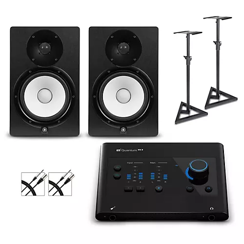 PreSonus Quantum ES4 Audio Interface with Yamaha HS Series Studio Monitor Pair (Cables & Stands Included) HS8 - musicians--Friend