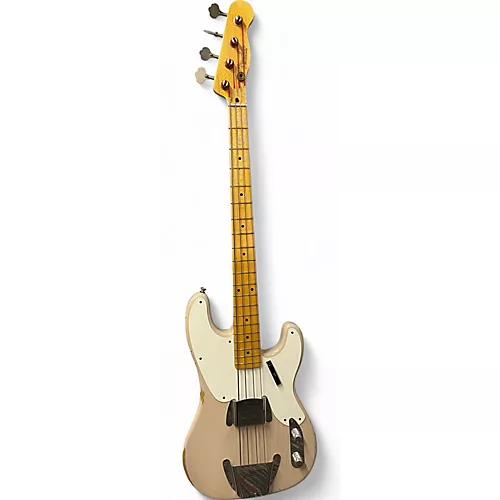 Used Fender 1955 Reissue Precision Bass Trans Blonde Electric Bass Guitar Trans Blonde - musicians--Friend