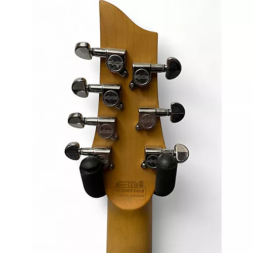 Used Schecter Guitar Research C7  Black Solid Body Electric Guitar Black - musicians--Friend