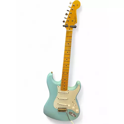 Used Fender Custom Shop 1955 Journeyman Stratocaster Aged Daphne Blue Solid Body Electric Guitar Aged Daphne Blue - musicians--Friend