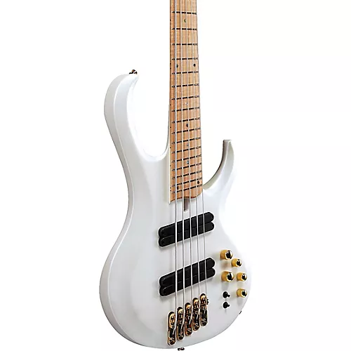 Ibanez BTB605MLM 5-String Multi-Scale Electric Bass Guitar Pearl White Matte - musicians--Friend