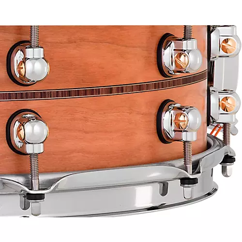 Pearl Music City Custom Solid Shell Snare Cherry with Kingwood Center Inlay 14 x 5 in. - musicians--Friend